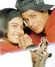 Kajol and Shah Rukh Khan in Kuch Kuch Hota Hai