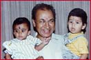 Dr Rajakumar with his grandchildren