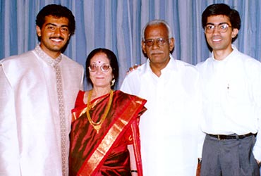 Ajith with his parents and brother