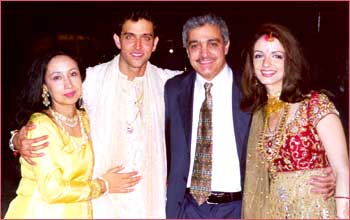 Asghar Ali with the newly married couple
