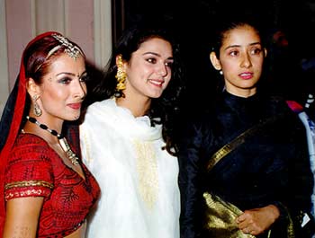 Malaika Arora, Preity Zinta and Manisha Koirala