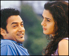 Aamir Khan and Preity Zinta in Dil Chata Hai