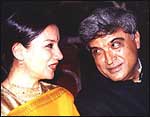 Javed Akhtar with wife Shabana Azmi