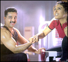 Kamal Haasan and Raveena Tandon in Abhay