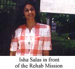 Isha Salas infront of Rehab Mission