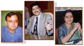 Arun Jaitley, Pramod Mahajan, Sushma Swaraj