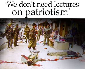 'We don't need lectures on patriotism'