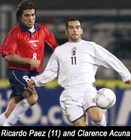 Ricardo Paez (11) and Clarence Acuna